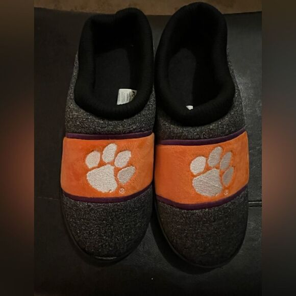 FOCO NCAA GREY CUP SOLE Slippers Clemson Tigers - Picture 1 of 5